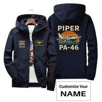 Thumbnail for Customisable Retro Piper PA-46 Windbreaker - view 9