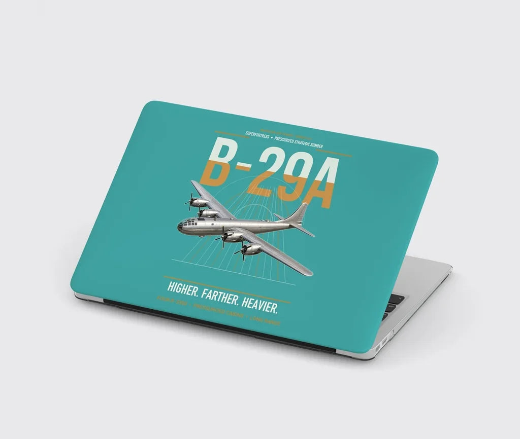 B-29A Superfortress design on turquoise MacBook case