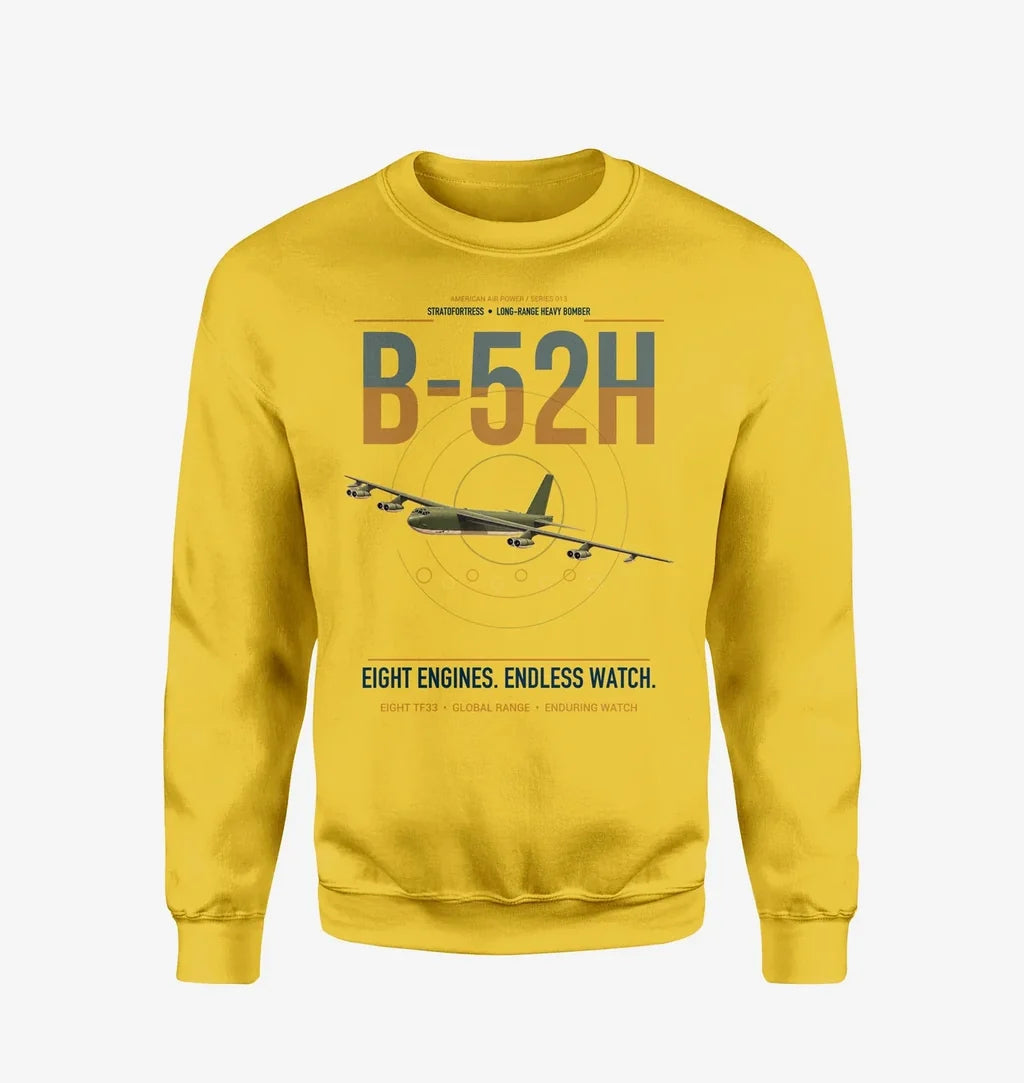 B-52H Stratofortress design on yellow sweatshirt