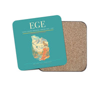 Thumbnail for Eagle County Regional Airport (EGE) design on turquoise 1 piece coaster