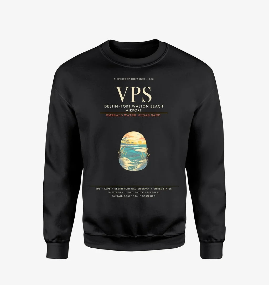 Destin Fort Walton Beach Airport VPS Sweatshirt - Black