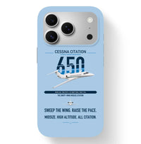 Thumbnail for Cessna Citation 650 - Citation III design on light blue magsafe iphone case, for iPhone 17 Pro