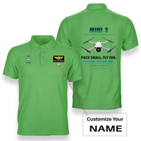Thumbnail for DJI Mini 3 design on light green polo with custom name badge