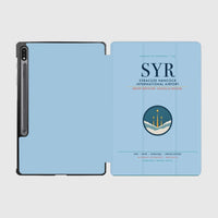 Thumbnail for Syracuse Hancock International Airport (SYR) design on light blue samsung tablet tablet case