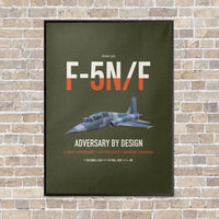 Thumbnail for F-5N F Adversary vertical canvas print - framed - green army background