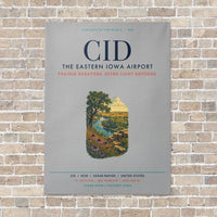 Thumbnail for The Eastern Iowa Airport CID vertical canvas print - no frame - light gray background