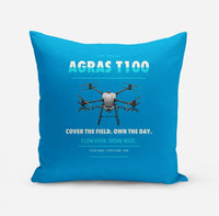 Thumbnail for DJI Agras T100 design on turquoise pillow