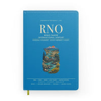 Thumbnail for Reno-Tahoe International Airport (RNO) design on turquoise notebook