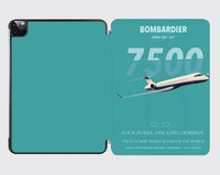Thumbnail for Bombardier Global 7500 design on turquoise ipad tablet case