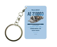 Thumbnail for AE 2100D3 Key Chain design on light blue key chain
