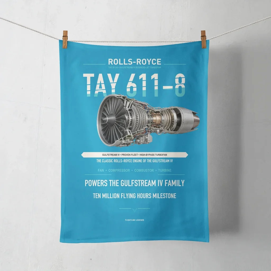 TAY 611-8 design on turquoise towel