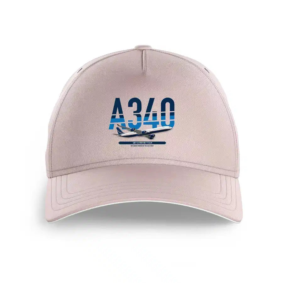 Airbus A340-600 design on pink printed hat