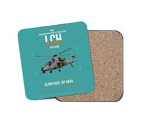 Thumbnail for HAL LCH Prachand design on turquoise 1 piece coaster