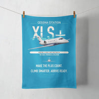 Thumbnail for Cessna Citation XLSPlus design on turquoise towel