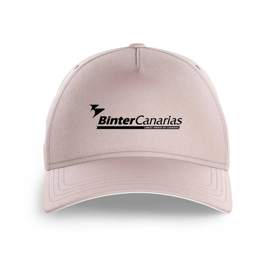 Binter Canarias Airlines logo printed on pink cap
