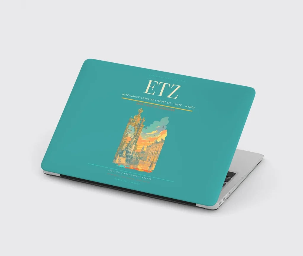Metz–Nancy–Lorraine Airport (ETZ) design on turquoise MacBook case