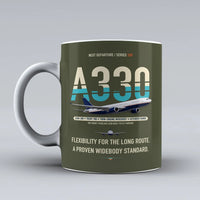Thumbnail for A330-200 Mug design on green army airbus