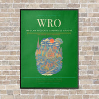 Thumbnail for Wrocaw Nicolaus Copernicus Airport WRO - Canvas Framed - Green