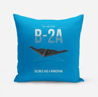 Thumbnail for B-2A Spirit design on turquoise pillow