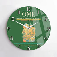 Thumbnail for Oradea International Airport (OMR) design on green no frame wall clock