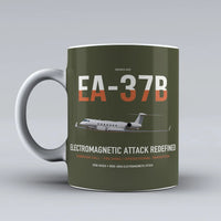 Thumbnail for EA-37B Compass Call design on green army ceramic mug, double-side print