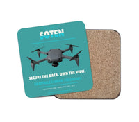 Thumbnail for ACSL SOTEN design on turquoise 1 piece coaster
