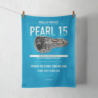 Thumbnail for PEARL 15 design on turquoise towel