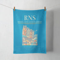 Thumbnail for Rennes–Saint-Jacques Airport (RNS) design on turquoise towel