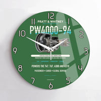 Thumbnail for PW4000-94 design on green no frame wall clock