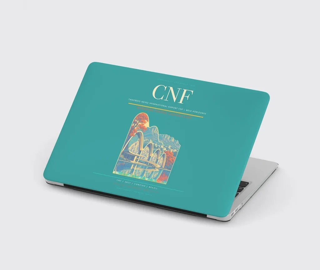 Tancredo Neves International Airport (CNF) design on turquoise MacBook case