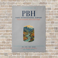 Thumbnail for Paro International Airport PBH vertical canvas print - no frame - light gray background