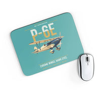 Thumbnail for Curtiss P-6E Hawk design on turquoise rectangle mouse pad