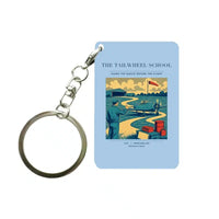 Thumbnail for VINTAGE G4178 - The Tailwheel School - Designed Key Chain design on lightblue