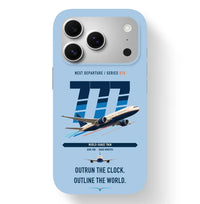Thumbnail for Boeing 777-200LR design on light blue magsafe iphone case