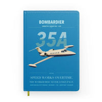 Thumbnail for Bombardier Learjet 35A design on turquoise notebook