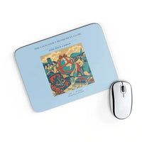 Thumbnail for VINTAGE G4435 - The Navigator's Retirement Globe - Designed Mouse Pads design on lightblue rectangle