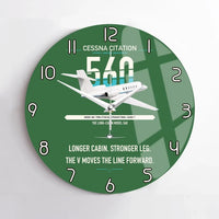 Thumbnail for Cessna Citation 560 - Citation V design on green no frame wall clock
