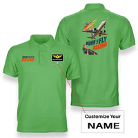 Thumbnail for SIGNAL 609 - Born To Fly Boeing - Double-Side Polo design on light green double side polo with custom name badge