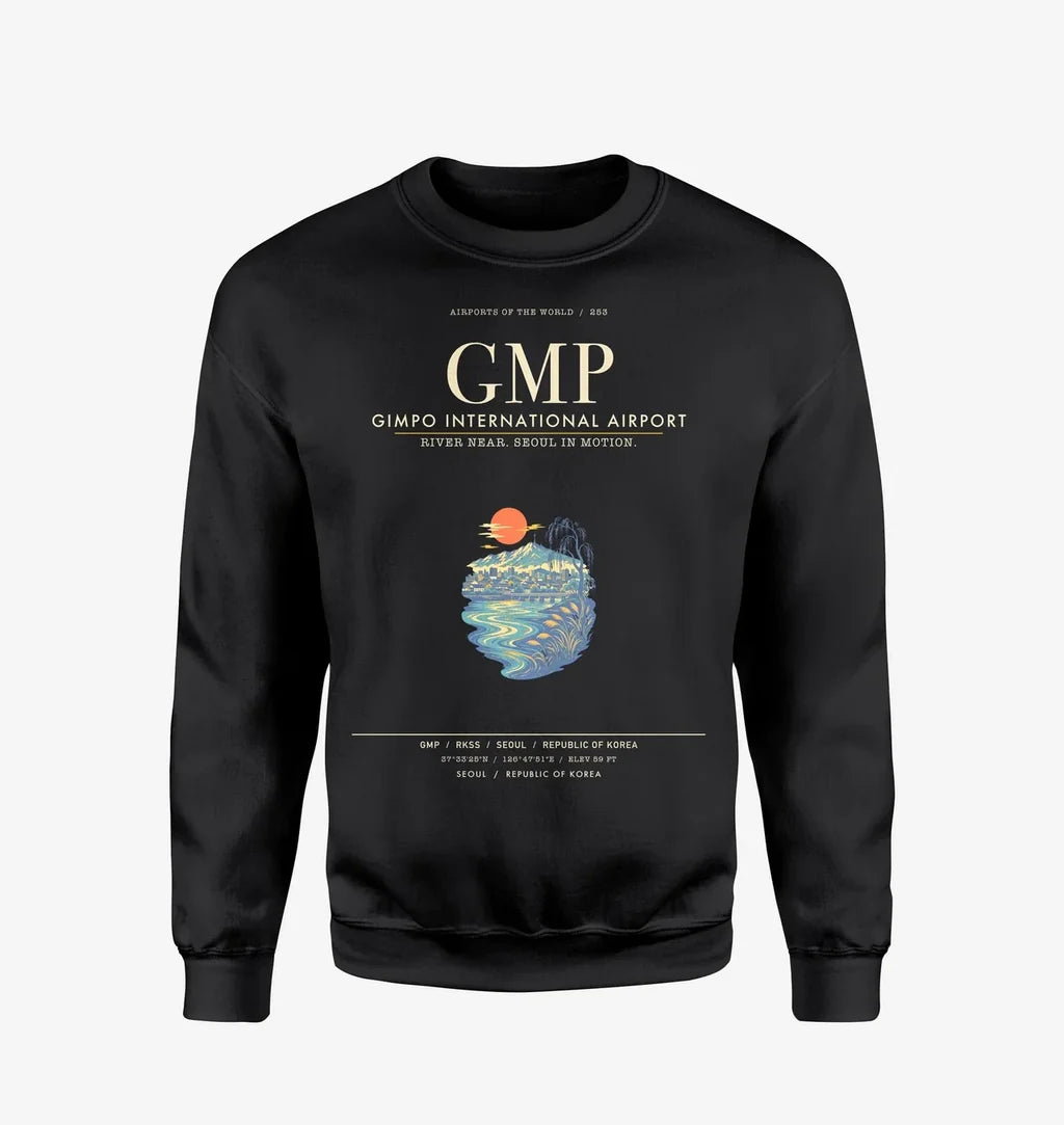 Gimpo International Airport GMP Sweatshirt - Black