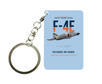 Thumbnail for F-4E PHANTOM II Key Chain design on light blue key chain