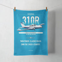 Thumbnail for Cessna 310R design on turquoise towel
