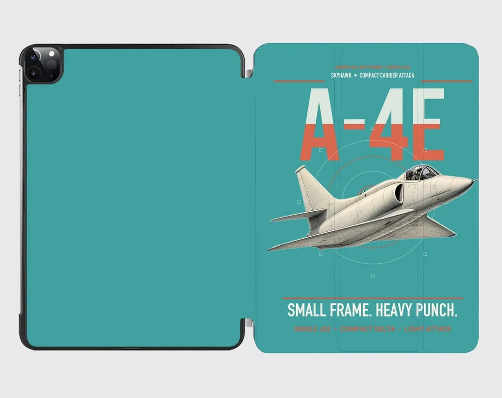 A-4E Skyhawk design on turquoise ipad tablet case