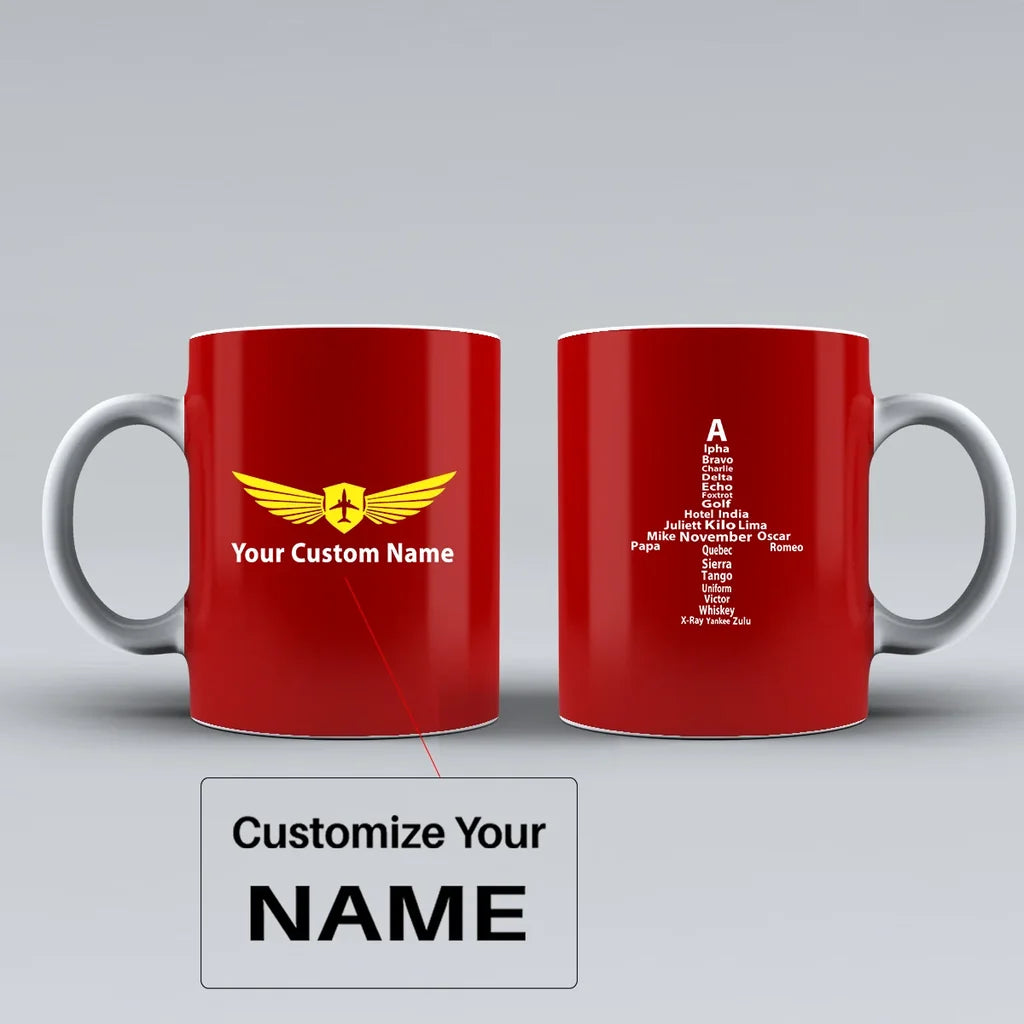 Customisable Aviation Alphabet Mug - view 9