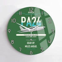Thumbnail for Piper PA-24-250 Comanche 250 design on green no frame wall clock