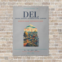 Thumbnail for Indira Gandhi International Airport Delhi DEL vertical canvas print - no frame - light gray background