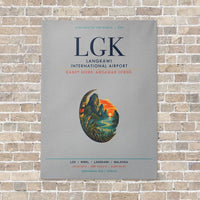 Thumbnail for Langkawi International Airport LGK vertical canvas print - no frame - light gray background