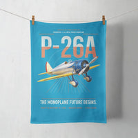 Thumbnail for Boeing P-26A Peashooter design on turquoise towel