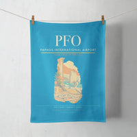 Thumbnail for Paphos International Airport (PFO) design on turquoise towel