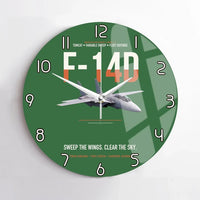 Thumbnail for F-14D Tomcat Sweep The Wings Clear The Sky design on green no frame wall clock