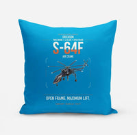 Thumbnail for Erickson S-64F Air Crane design on turquoise pillow